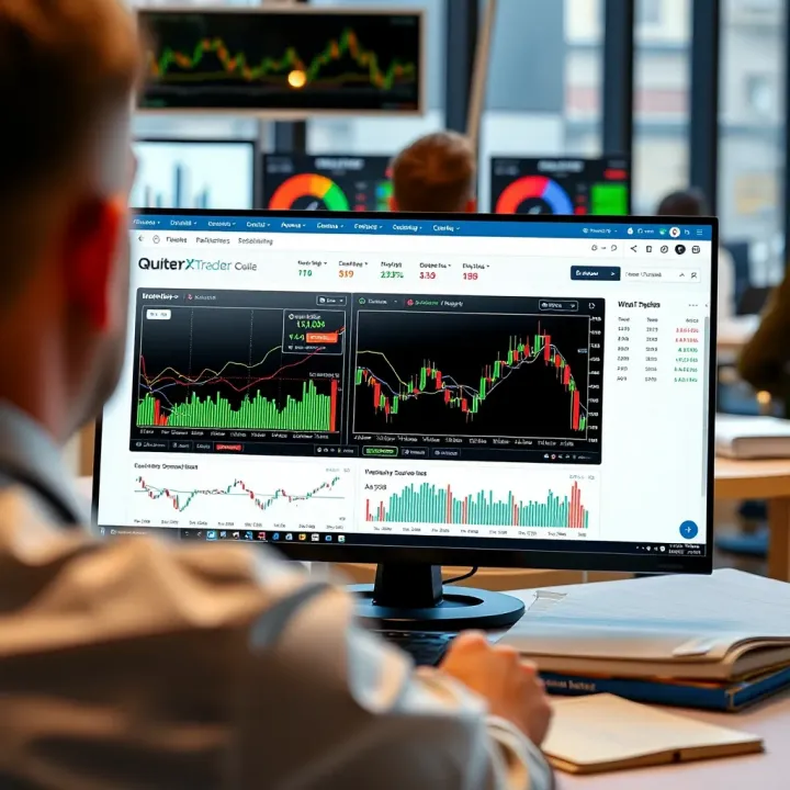 Quotex Trader Platform Overview with Trading Charts Dashboard displaying Quotex Trader platform interface with trading charts and analytics