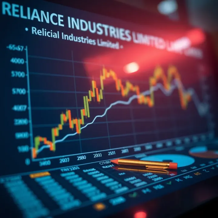 Market Dynamics Impacting Reliance Industries Limited Stock Chart illustrating market dynamics and external factors influencing the stock price of Reliance Industries Limited