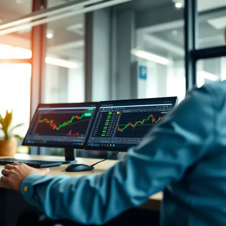 Simulation environment demonstrating risk-free trading practice on Quotex.com
