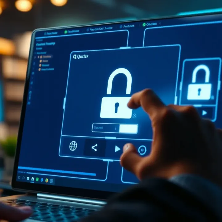 User entering secure credentials on a digital login screen
