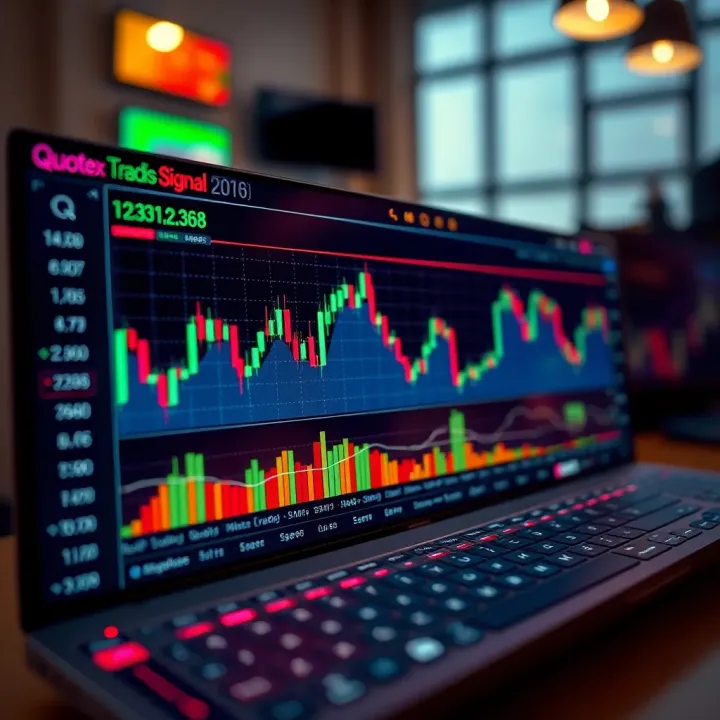 Graph showing market trends and trading signals on Quotex platform tailored for Indian traders