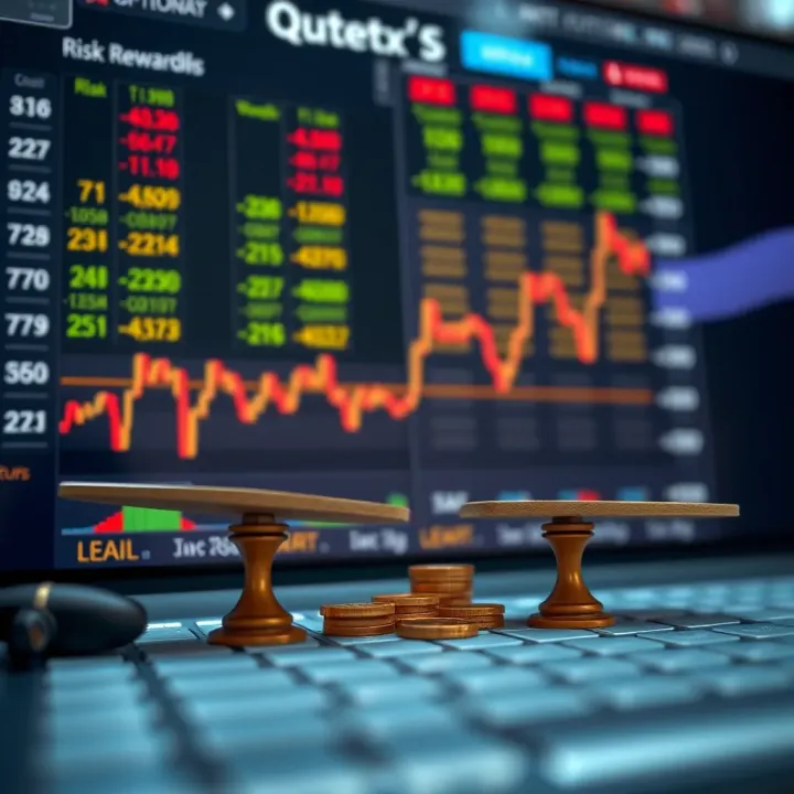 Chart showing risk and reward balance in Quotex options for Indian traders