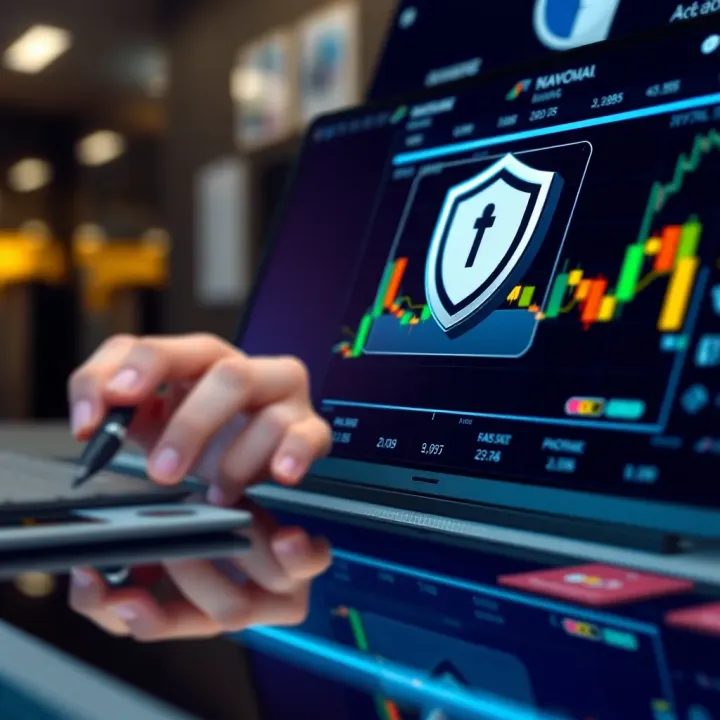 Ensuring Account Security During Quotex Sign In Secure login authentication with shield icon representing account protection on digital device