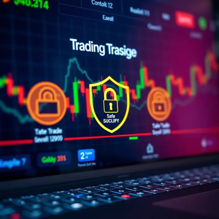 Safe Trading Practices on Quotex in India Digital trading platform interface with security icons representing safe trading practices