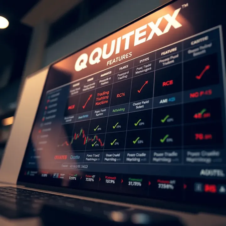 Comparison chart highlighting features of Quotex against other trading platforms