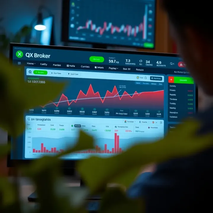 QX Broker Platform Dashboard and Navigation Dashboard overview highlighting key features and navigation options within QX Broker portal