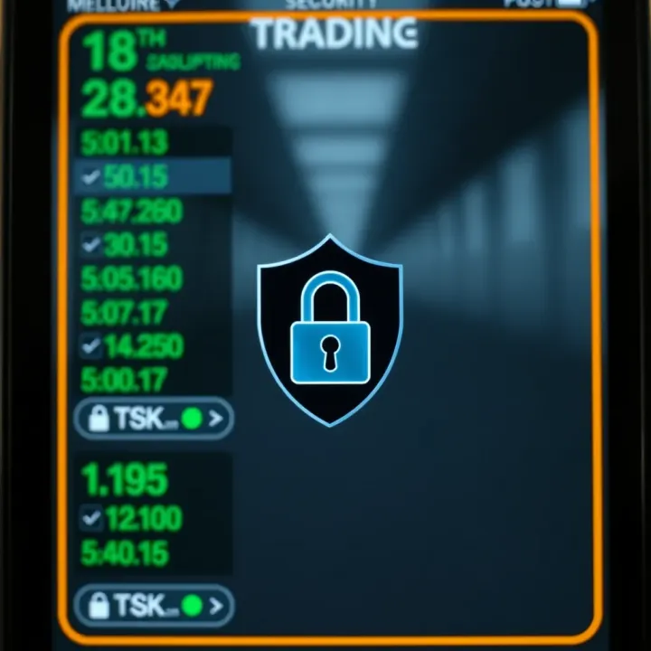 Security Measures in QXBroker.com Trading Application Security features of QXBroker.com app highlighting encryption and secure login options