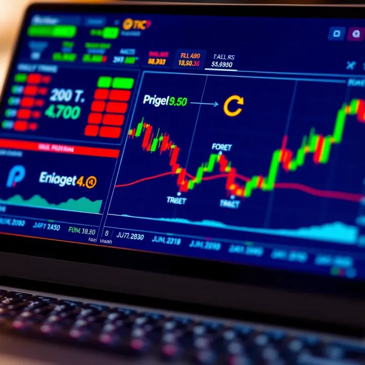 Illustration of various trading instruments available on QXBroker including forex, commodities, and indices