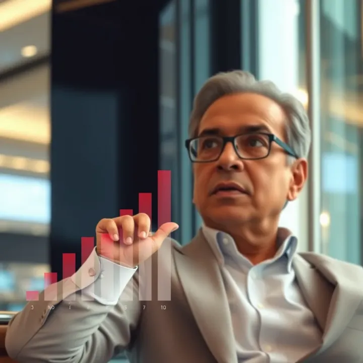 Graph illustrating financial growth and key business ventures associated with Ravi Jaipuria