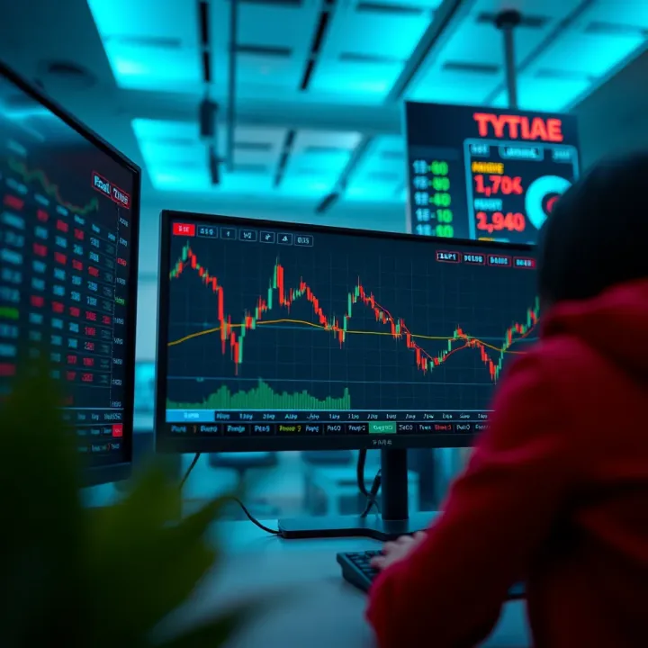 Digital interface showing real-time tracking of Asia Composite Index across multiple markets