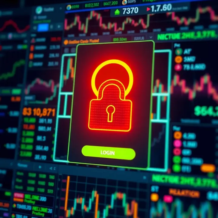 Security Features of Trading Apps for Indian Market Secure login screen emphasizing data protection for online trading apps used by Indian investors