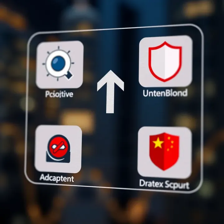 Graphic displaying troubleshooting icons for unblocking a Quotex account with upward arrow and shield