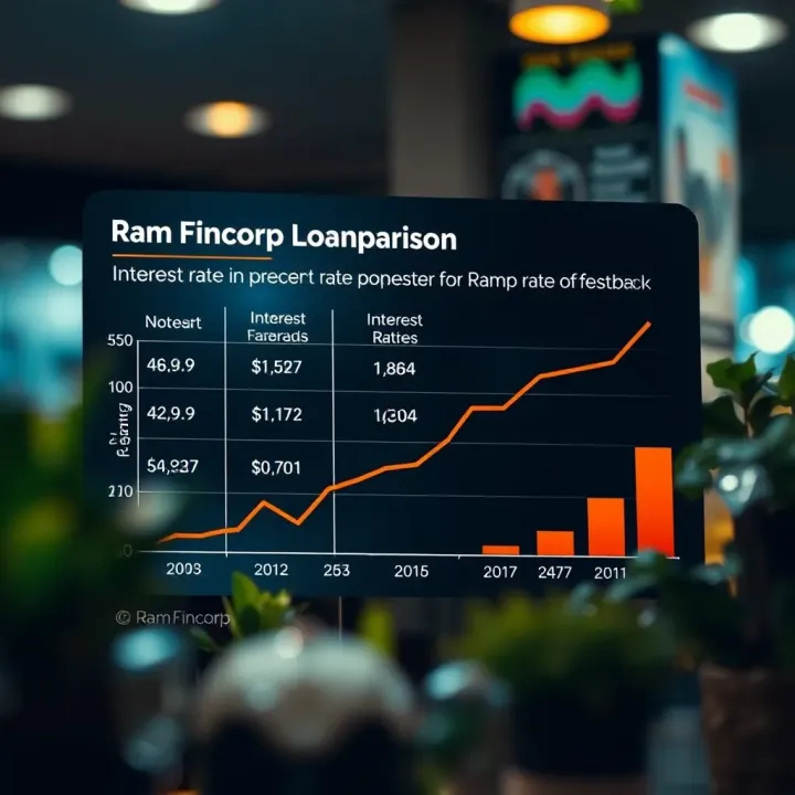 Graph showing comparison of various interest rates offered by Ram Fincorp