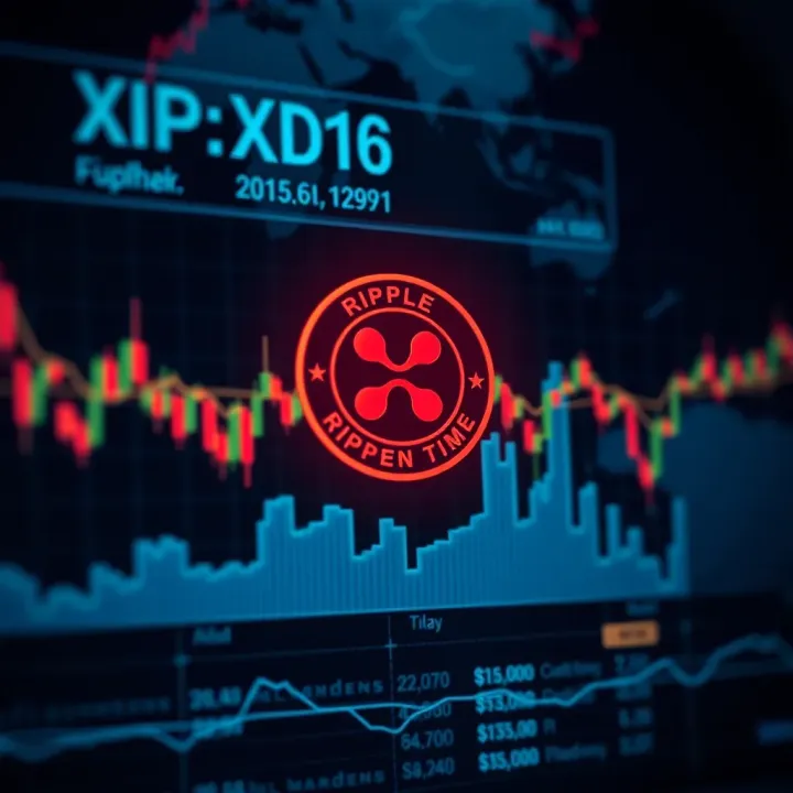 Graph depicting Ripple XRP price fluctuations over time with key market indicators