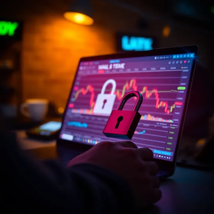 Secure Fund Management and Trading Account Safety on Quotex Graphic depicting secure online transaction and fund management for trading accounts