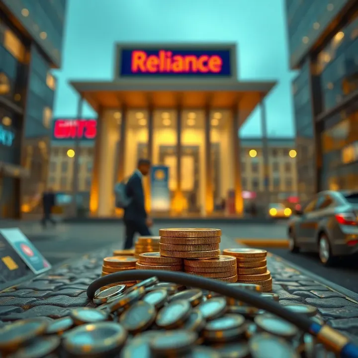 Visualization of strategic business expansions and sector influences impacting Reliance's stock performance