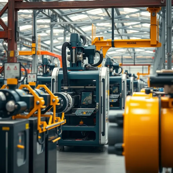 Industrial Machinery in India's Manufacturing Sector A modern manufacturing facility showcasing advanced machinery contributing to industrial growth in India