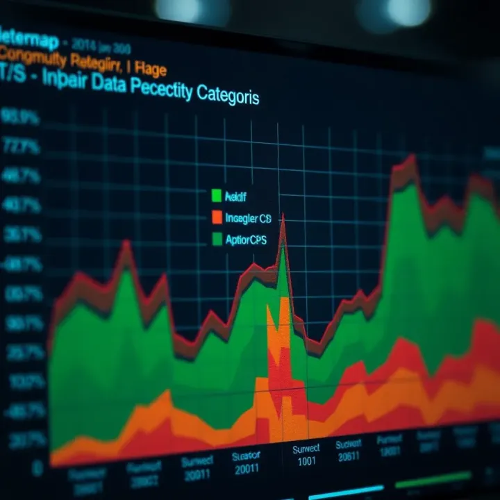 A multi-layered heatmap illustrating data intensity variations across categories