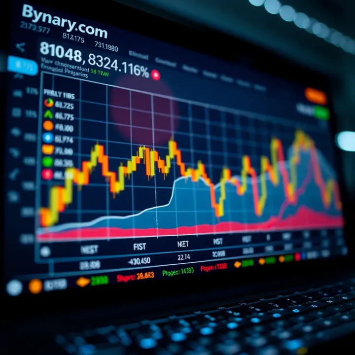 Graph showing various financial instruments available for trading on an online platform