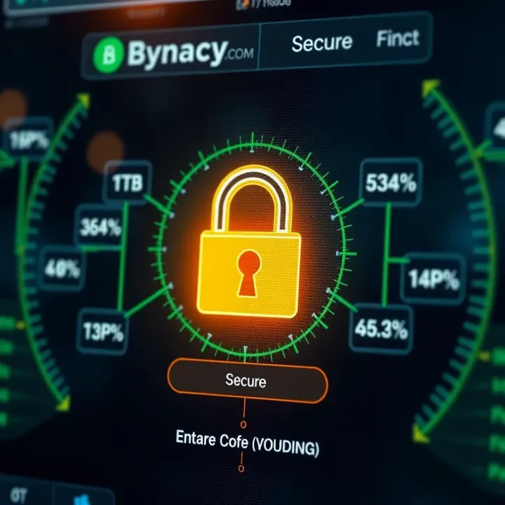 Secure login interface depicting encryption and safety measures on a trading platform