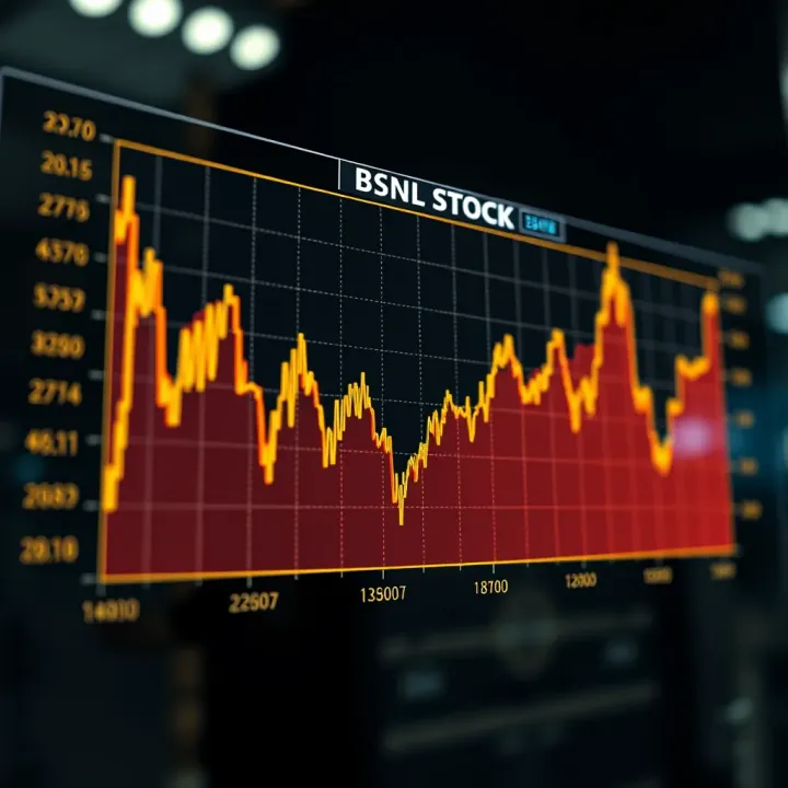 Graph showing BSNL stock price fluctuations over time