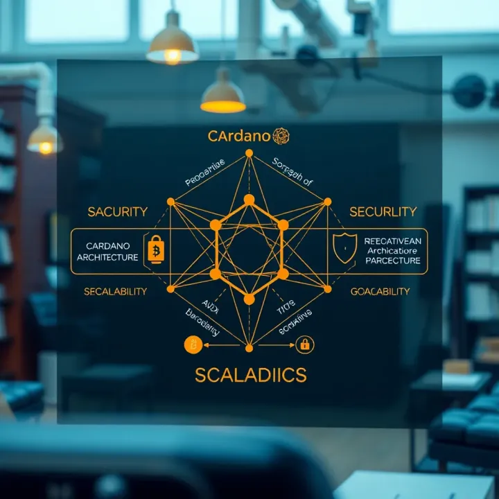 Cardano Blockchain Architecture Highlighting Security and Scalability Diagram illustrating Cardano blockchain architecture emphasizing security and scalability