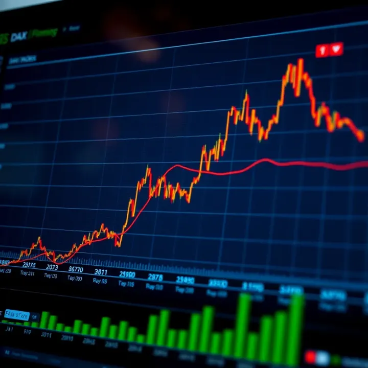 Growth Trends and Fluctuations of the DAX Index Graph illustrating growth trends and fluctuations of the DAX Index over time