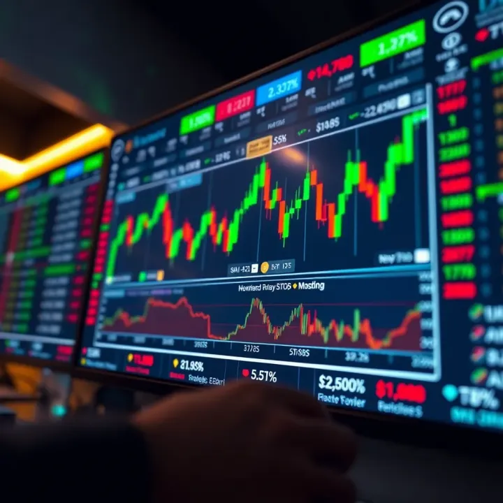Interface of a cryptocurrency derivatives trading platform showing various trading options and charts