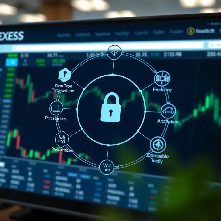 Key Security Features of Exness Web Terminal Diagram illustrating key security features and tools available in Exness Web Terminal for secure trading