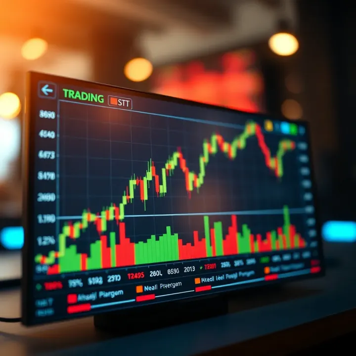 Graph displaying trading performance on a digital platform for skill improvement