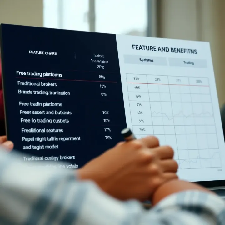 Comparison chart highlighting features and benefits of free trading platforms versus traditional brokers