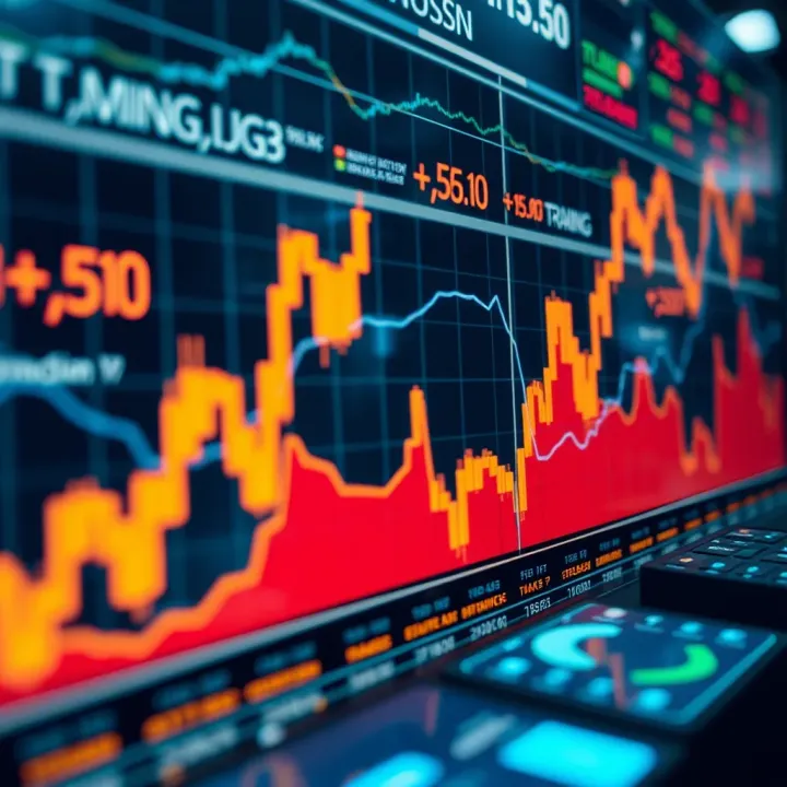 Graph showing automated trading algorithms optimizing cryptocurrency and forex investments