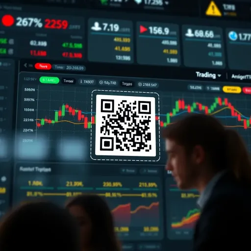 Diagram illustrating QR code integration within a digital trading platform interface