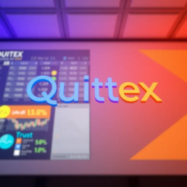Color palette of the Quotex logo displaying blue and orange hues symbolizing trust and energy in the Indian trading market