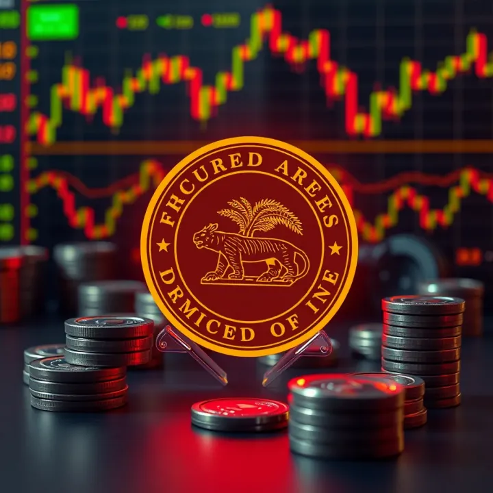 Secure Forex Trading with RBI Compliance Conceptual illustration of secure forex trading with RBI compliance symbols